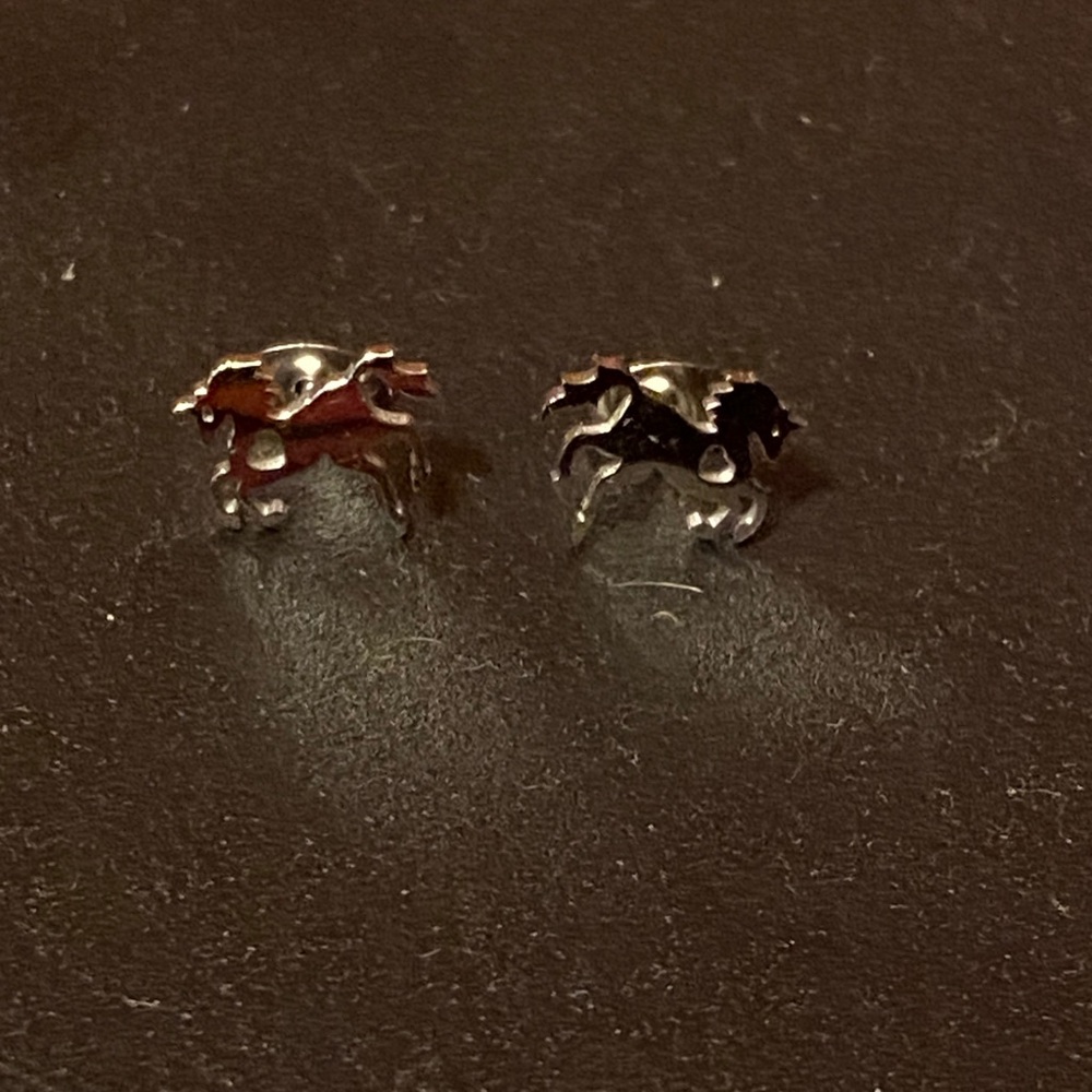 Sterling silver hypoallergenic unicorn earrings